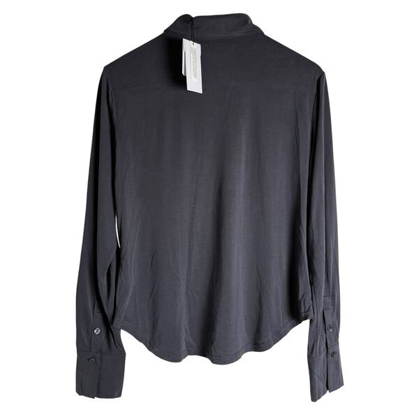 Equipment Coralie Eclipse Long Sleeve Button Front Collared Modal Shirt Size L - Picture 8 of 10